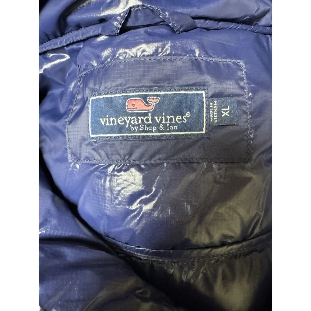 Vineyard Vines Lightweight Packable Puffer‎ Jacket Blue Men's Size XLarge